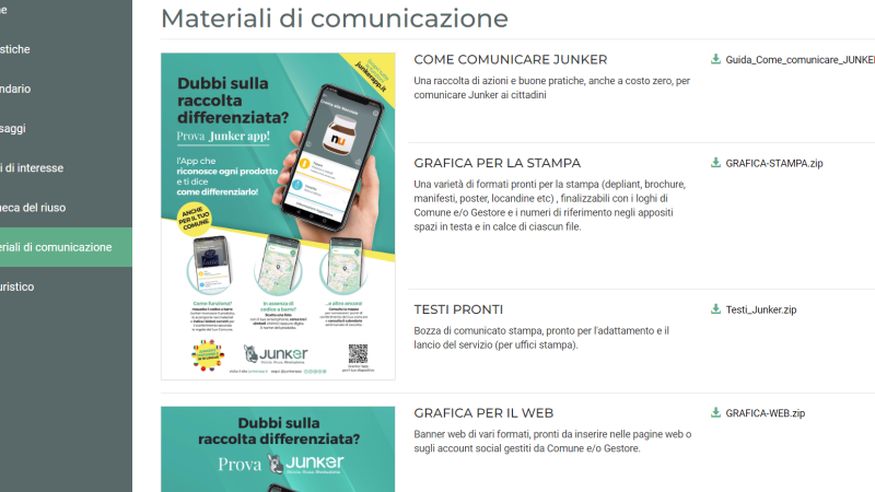 <h3>Materiali di comunicazione</h3>